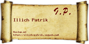 Illich Patrik névjegykártya